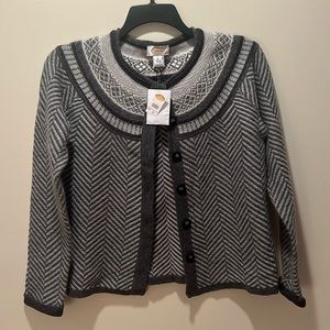 NWT NEVER WORN 90s VINTAGE Talbots Women’s Patterned Cardigan M